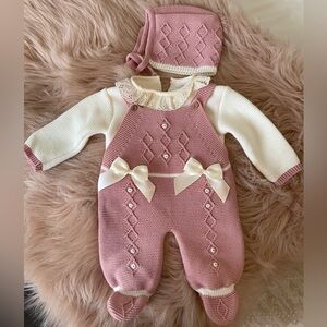 NWT Oh nana knitted three piece COMING HOME OUTFIT ROSA VIEJO SIZE NB